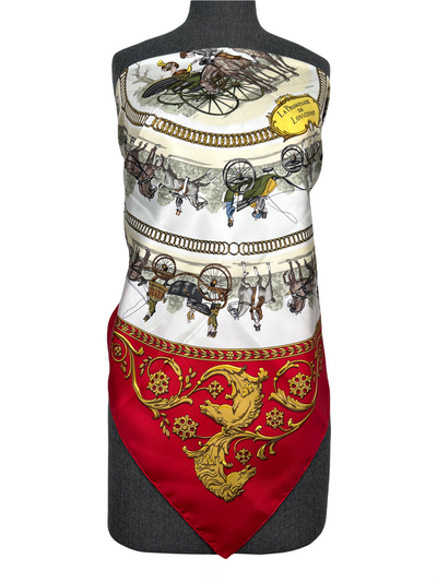 Hermes La Promenade de Longchamps Silk Scarf 90-Consigned Designs
