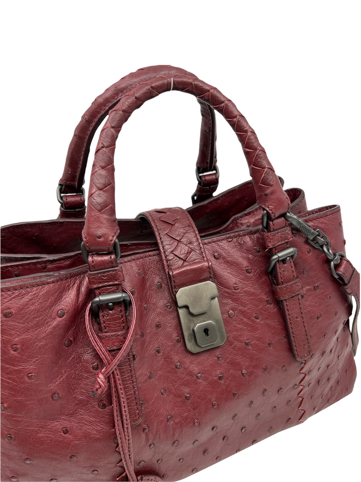 Bottega Veneta Ostrich Small Roma Bag NWT - Consigned Designs Bottega Veneta Ostrich Small Roma Bag NWT - Consigned Designs