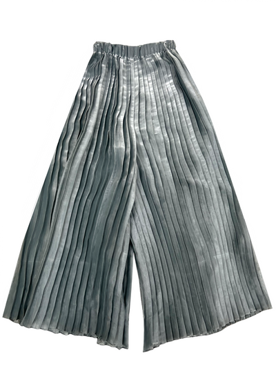 Brunello Cucinelli Lamé Pleated Wide-Leg Pants Size 2-Consigned Designs