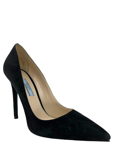 Prada Suede Point-Toe Pumps Size 8 NEW-Consigned Designs