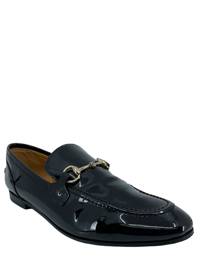 Gucci Classic Patent Leather Horsebit Loafers Size 8.5-Consigned Designs