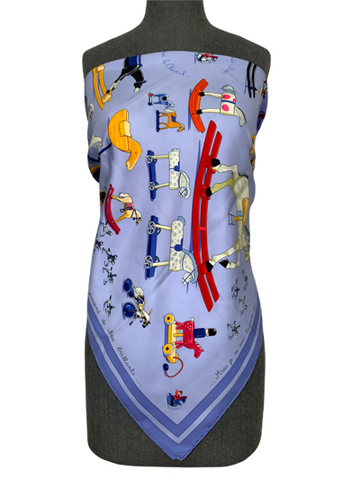 HERMES Raconte-Moi le Cheval Silk Scarf 90-Consigned Designs
