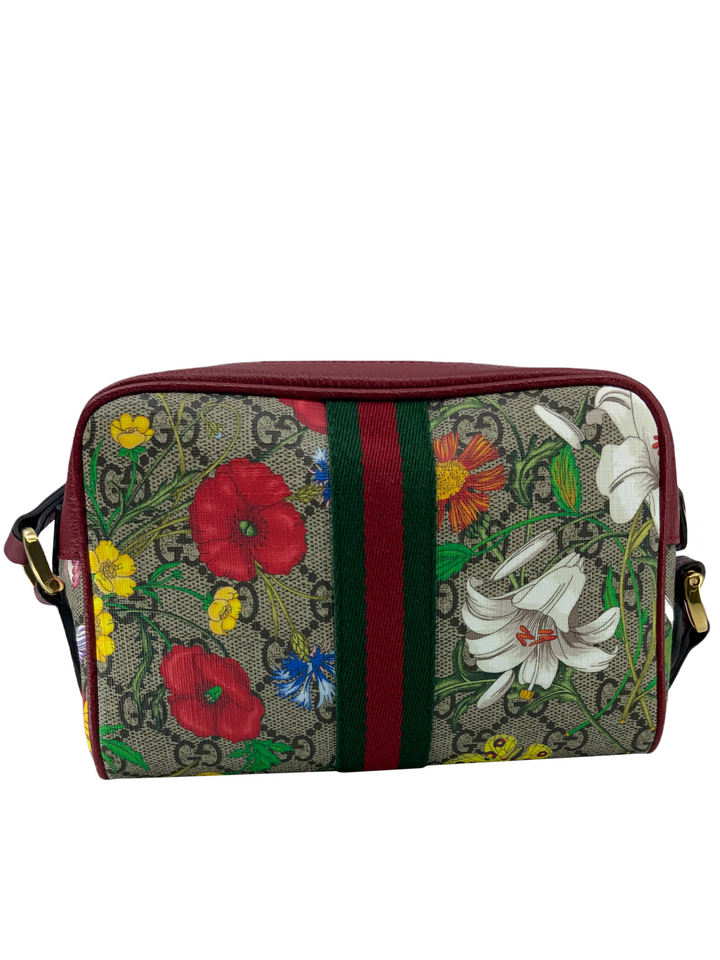 【非売品】 GUCCI オブジェクト GUCCI GG Supreme Flora Web Mini Ophidia Shoulder Bag - Consigned