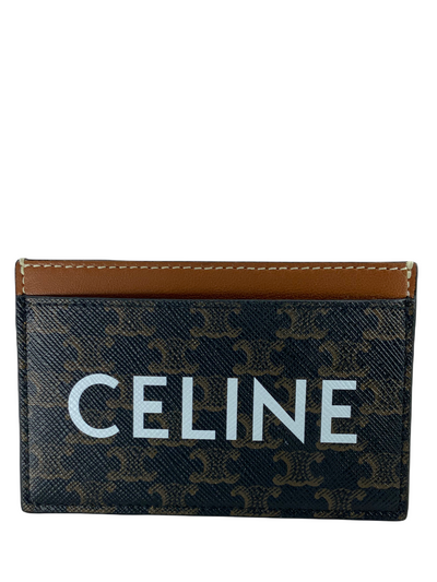 Celine Triomphe Canvas Logo Card Holder-Consigned Designs