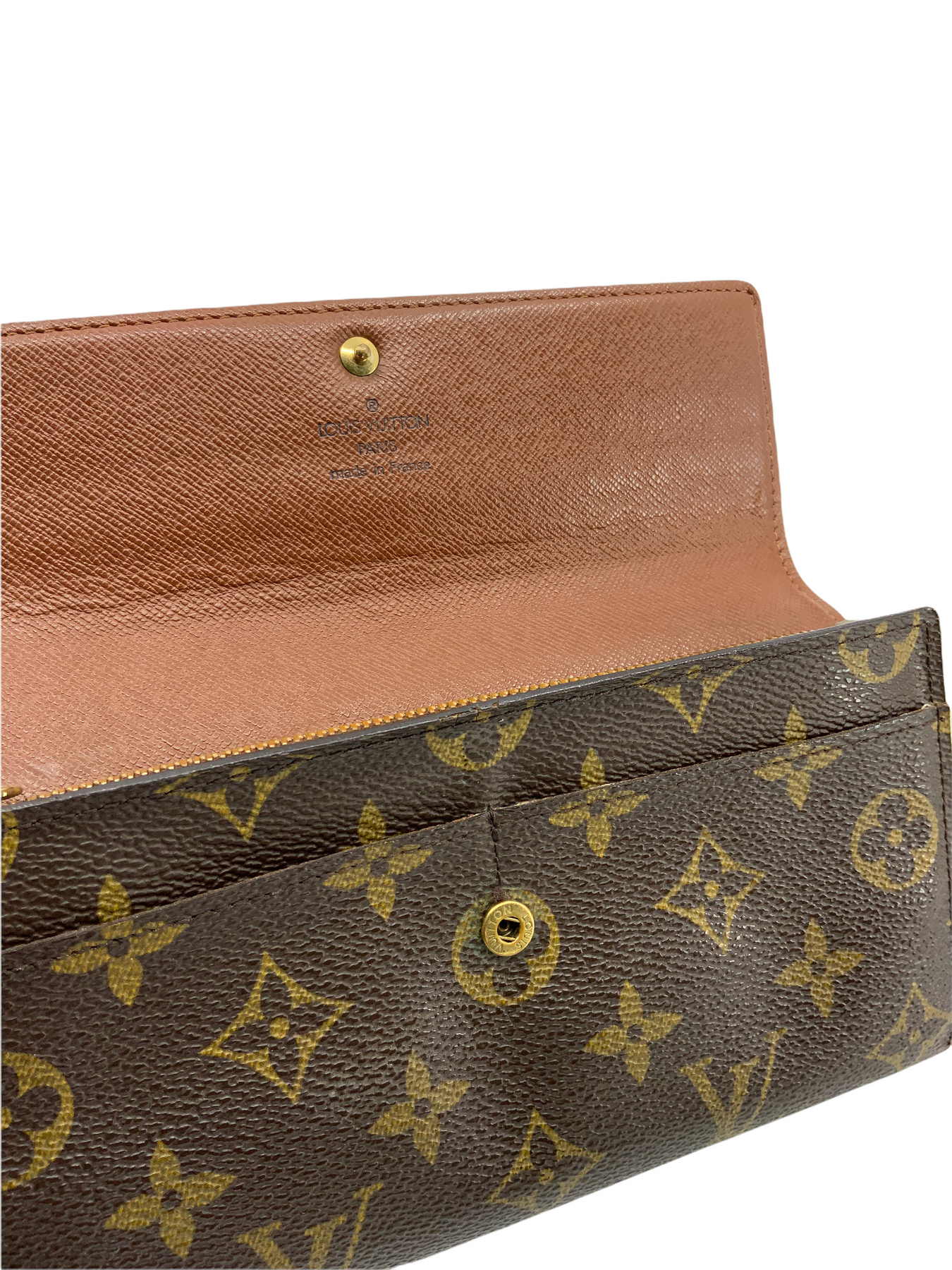 Louis Vuitton Wallet Monogram Canvas Vintage Flap Brown