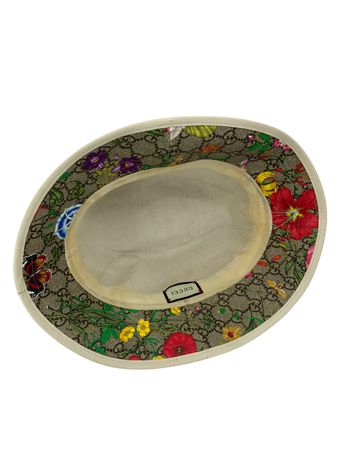 Auth. Gucci GG Flora Supreme Fedora Hat Floral Monogram Sz S 56cm Box Dust Bag GUCCI GG Supreme Monogram Flora Fedora Hat - Consigned Designs main image 2
