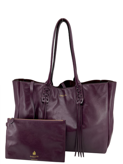 Lanvin Calfskin Fringed Nela Shopper Tote-Consigned Designs