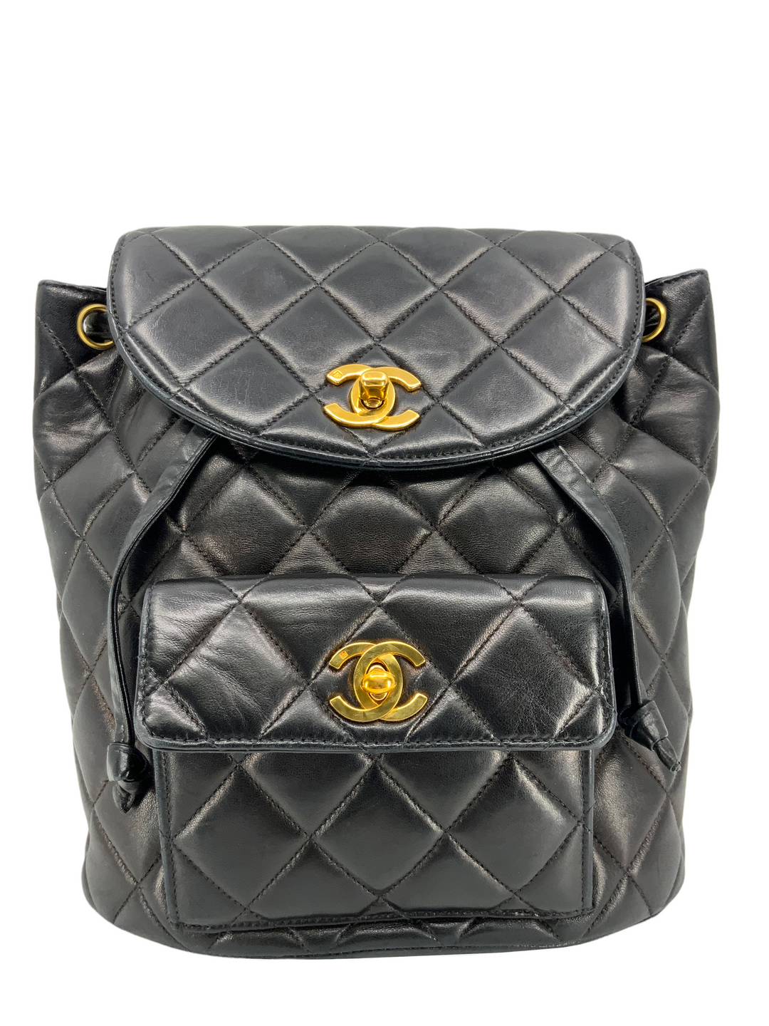AUTHENTIC VINTAGE CHANEL DUMA BACKPACK Chanel Vintage Black Duma Backpack Bag | eBay main image 3
