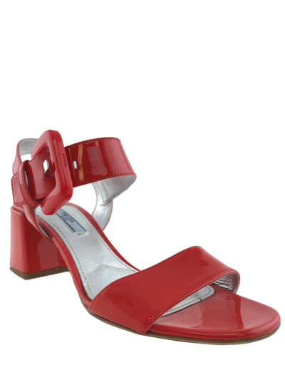 Prada Buckle Patent City Sandal Size 8.5-Consigned Designs