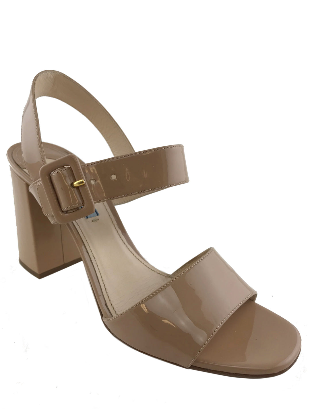 Prada Buckle Patent City Sandals Size 9 - Consigned Designs