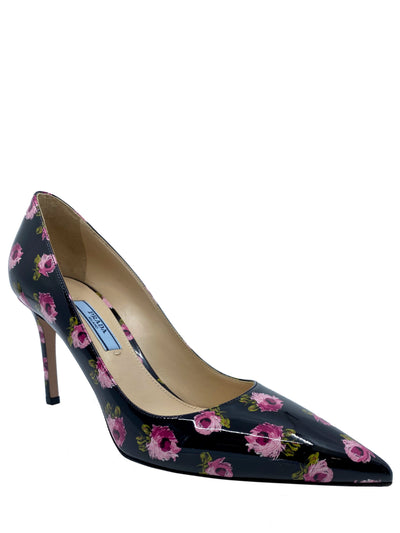 Prada Floral Print Patent Leather Pumps Size 7 NEW-Consigned Designs