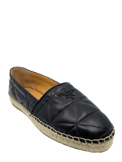 Prada Quilted Leather Espadrilles Size 10 NEW-Consigned Designs
