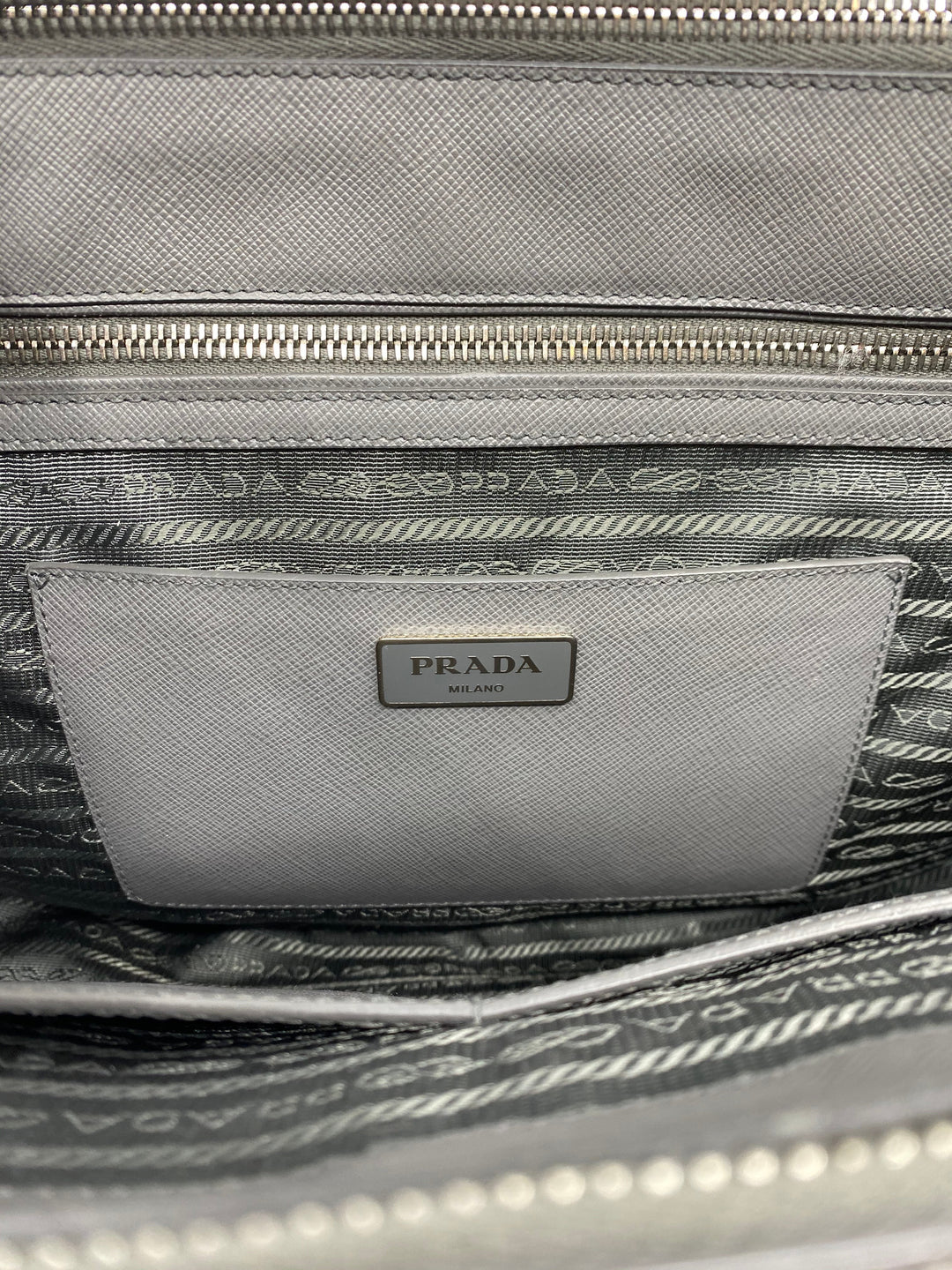 Prada Saffiano Bicolor Double Zip Tote Bag - Consigned Designs