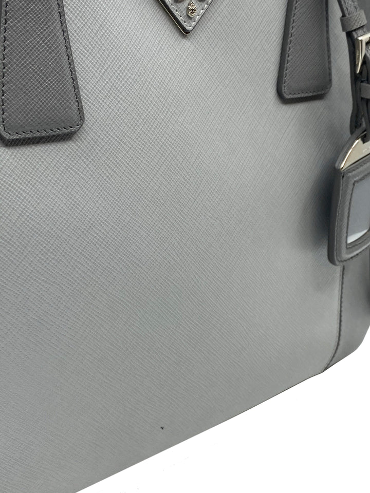 Prada Saffiano Bicolor Double Zip Tote Bag - Consigned Designs