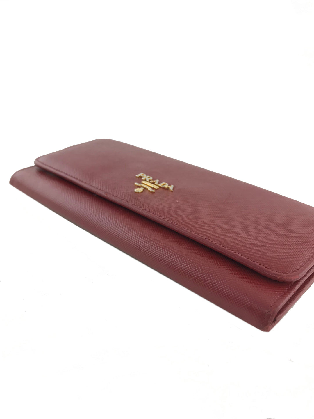 小物 PRADA Saffiano Gamaguchi Long Wallet Prada Saffiano Leather Long Wallet - Consigned Designs