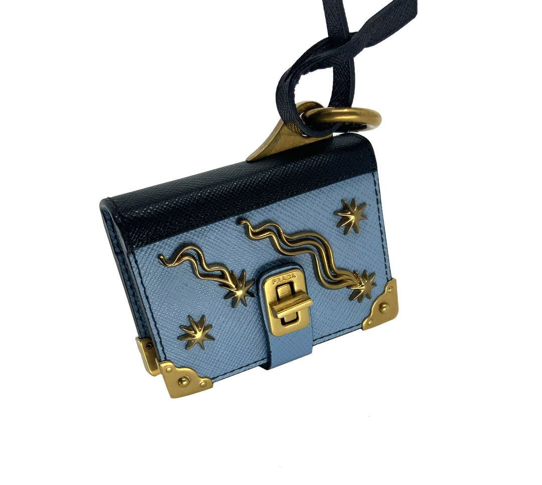 【PRADA】☆大人気☆Saffiano leather bag charm Prada Pink Saffiano Leather Handbag Bag Charm Keychain