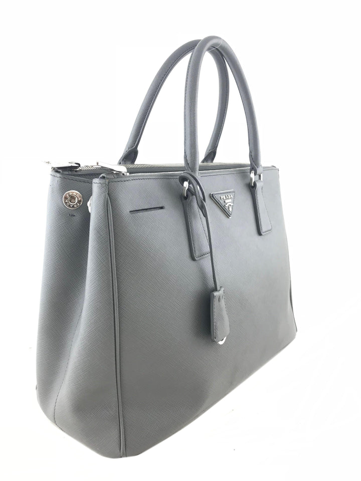 Prada Saffiano Lux Double Zip Medium Tote Bag - Consigned