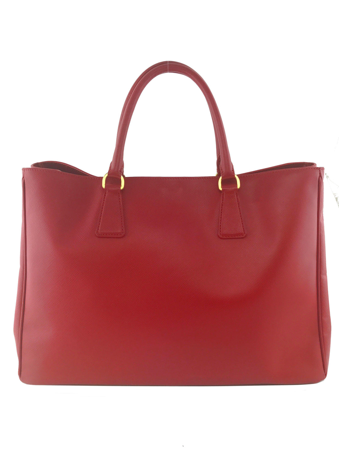 PRADA Saffiano Lux Medium Galleria Double Zip Tote Fuoco