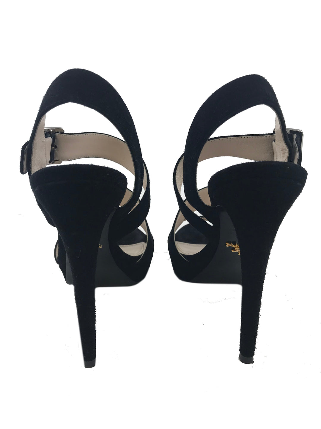 Prada Suede Strappy Platform Sandals Size 7.5 - Consigned