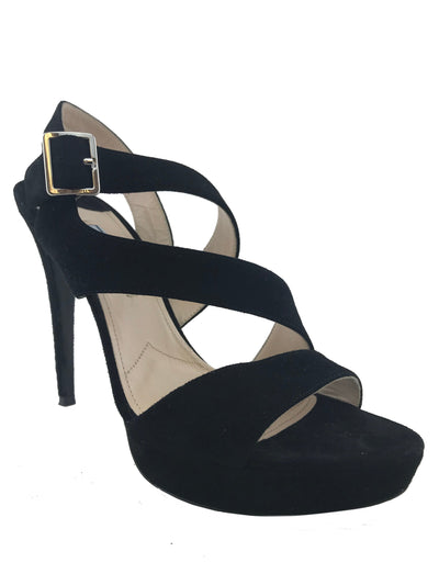 Prada Suede Strappy Platform Sandals Size 7.5-Consigned Designs