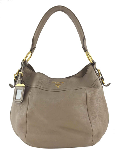Prada Vitello Diano Leather Hobo Bag-Consigned Designs