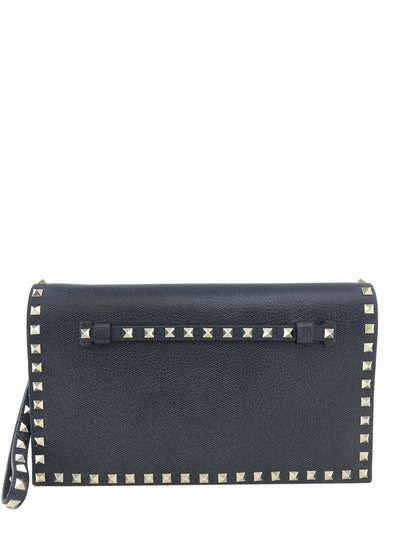 Valentino Leather Rockstud Wristlet Clutch Bag-Consigned Designs