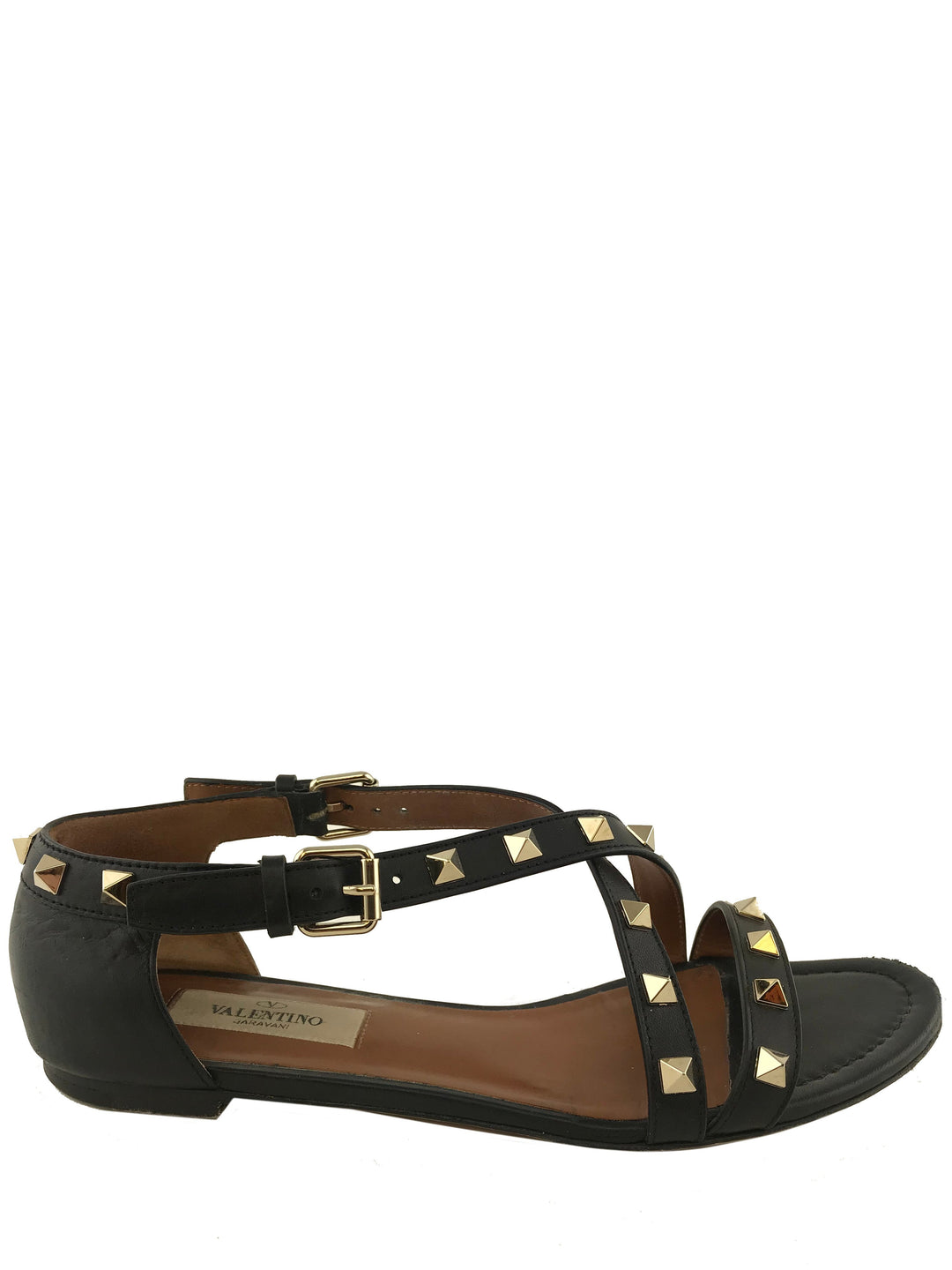 【Valentino】ROCKSTUD SANDAL◆6W2S0KW8BAE Rockstud Metallic Calfskin Leather Slide Sandal 60 Mm for