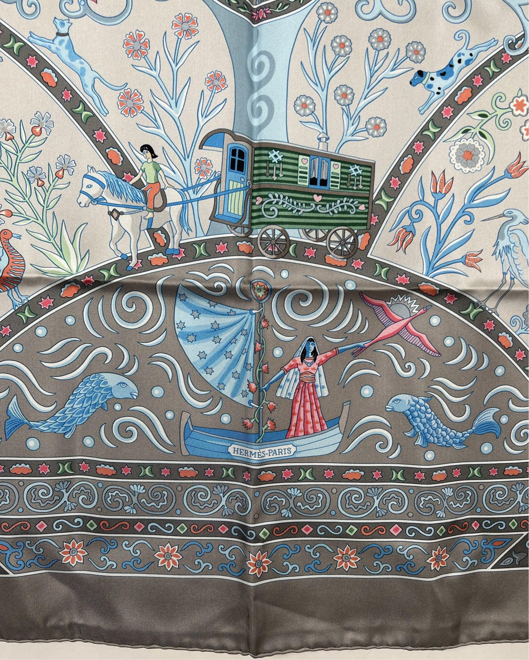 Hermes Peuple du Vent Silk Scarf 90 NWT - Consigned Designs