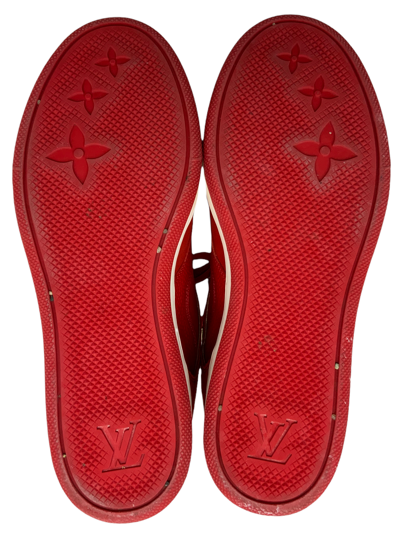 Louis Vuitton Embossed Monogram Suede Cliff Top Wedge Sneakers Size 7