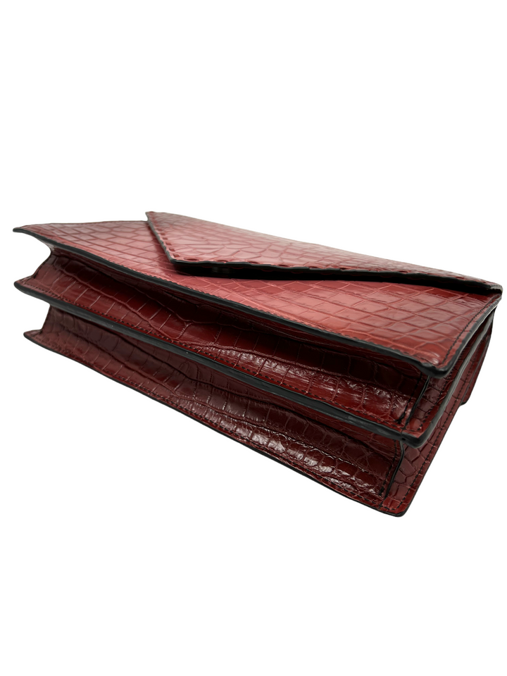 jt様　　　Bottega Veneta レッド 長財布　クロコ Bottega Veneta Crocodile Piano Shoulder Bag NWT - Consigned Designs