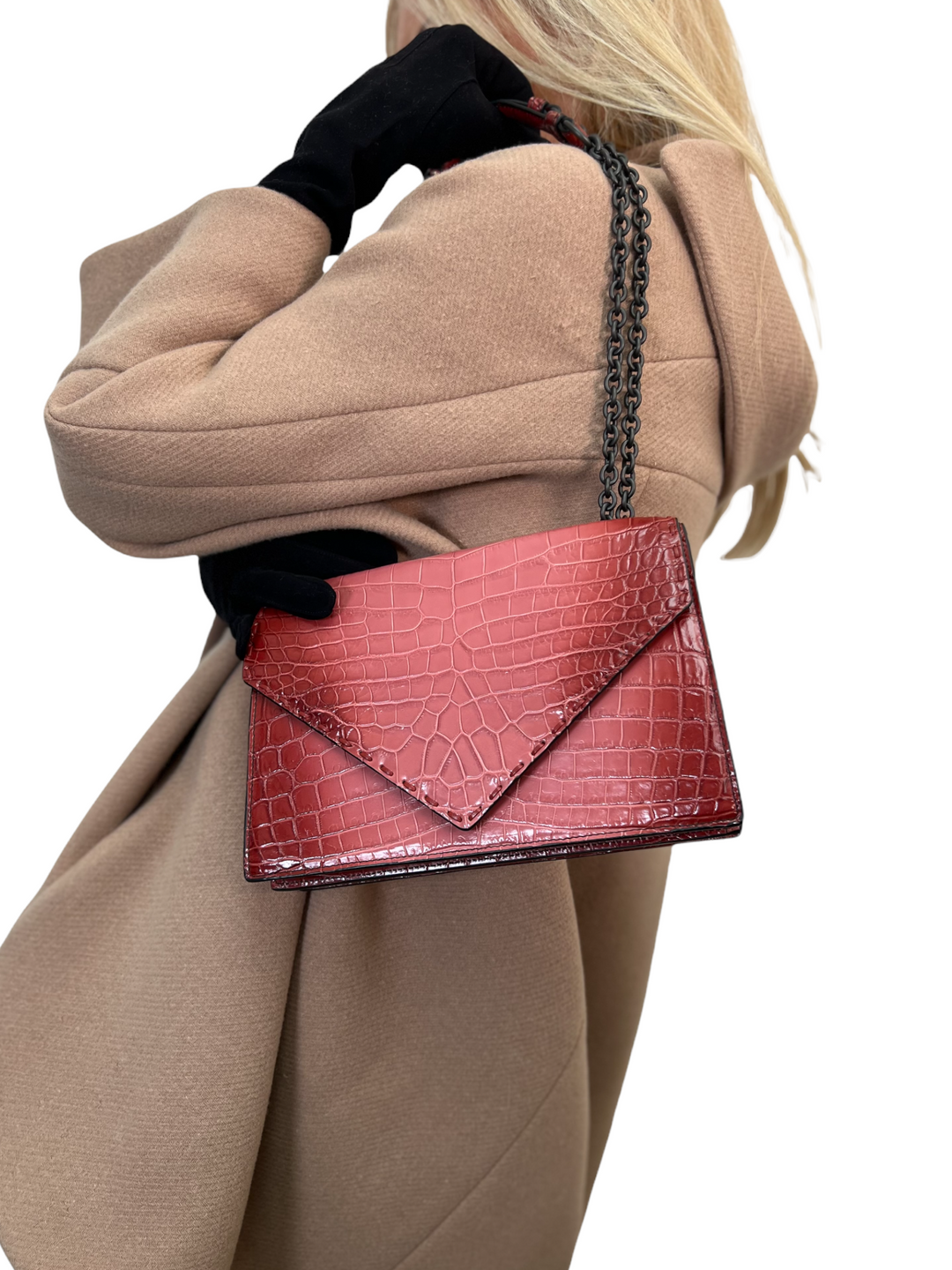 Bottega Veneta Crocodile Piano Shoulder Bag NWT - Consigned Designs Bottega Veneta Crocodile Piano Shoulder Bag NWT - Consigned Designs