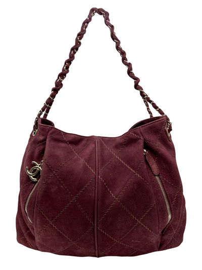 CHANEL Quilted Suede Darjeeling Hobo-Consigned Designs